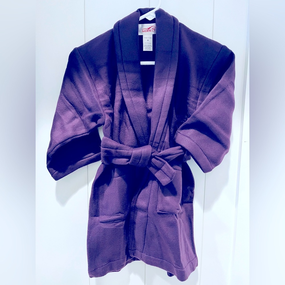 Brand New Mirko Purple Fleece Children’s Robe Size M